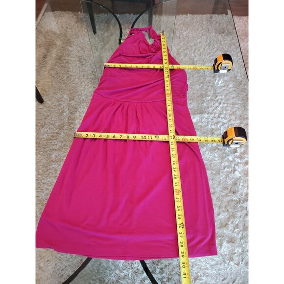 The Limited Women's Pink Rayon Cowl Neck Sleeveless Knee Length Dress Medium - Picture 8 of 13